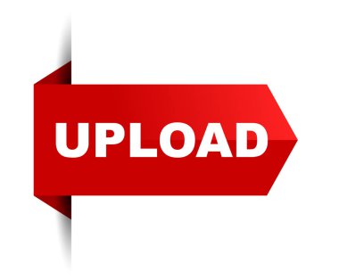 Kırmızı vektör afiş yükleme