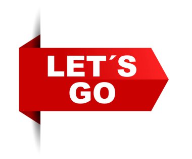 Kırmızı vektör afiş gidelim