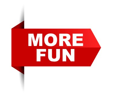 Kırmızı vektör afiş daha eğlenceli