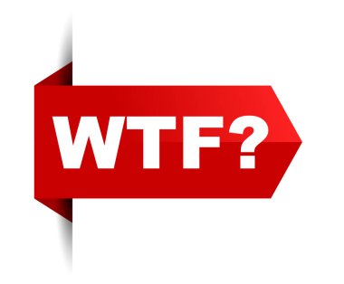 Kırmızı vektör afiş wtf