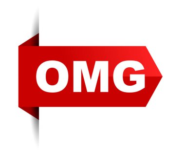 Kırmızı vektör afiş omg