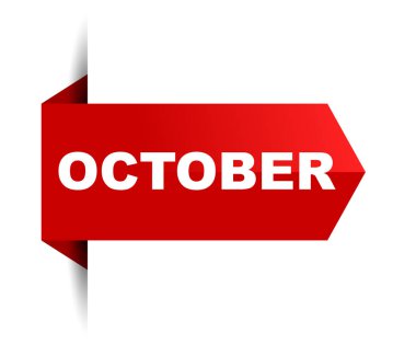 Kırmızı vektör afiş Ekim