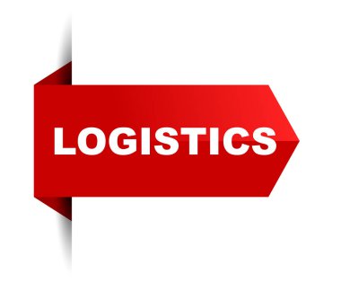 Kırmızı vektör afiş lojistik