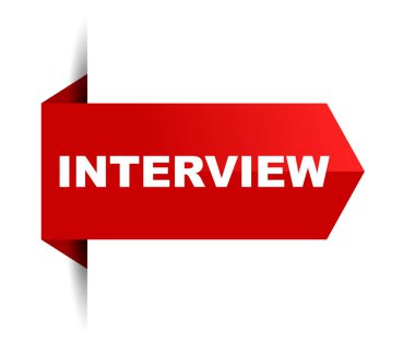 Kırmızı vektör afiş röportaj