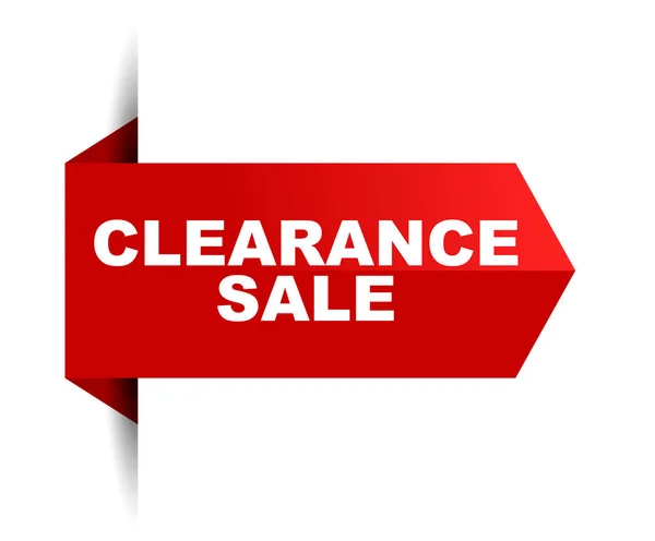 Red Vector Banner Clearance Sale — Stock Vector