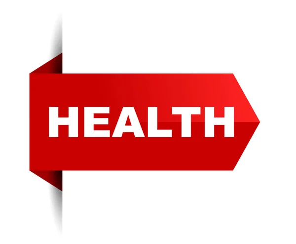 Piros Vector Banner Egészségügyi — Stock Vector