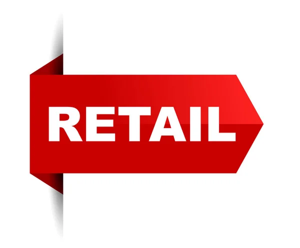 Red Vector Banner Retail — Stock Vector