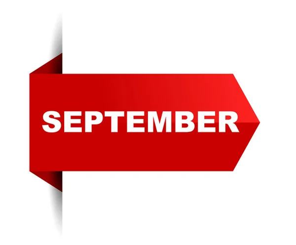 Rode Vector Banner September — Stockvector