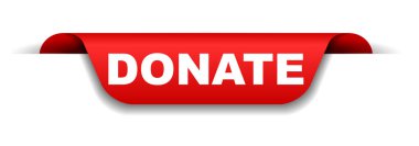 vektör kırmızı banner bağış