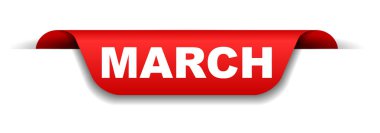 vektör kırmızı afiş Mart