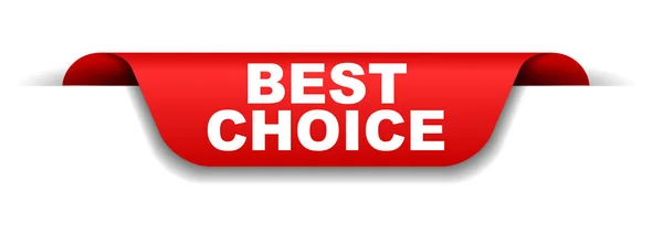 Red Banner Best Choice — Stock Vector