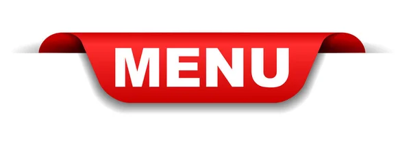 Vector Red Banner Menu — Stock Vector