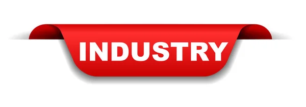 Vektor Rotes Banner Industrie — Stockvektor