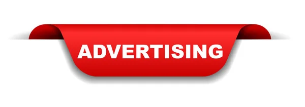 Vector Red Banner Advertising — Stock Vector