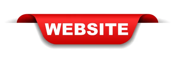 Vector Banner Rojo Sitio Web — Vector de stock