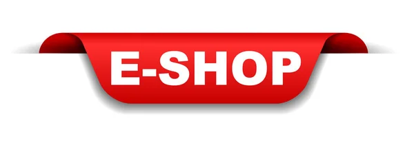 Kızıl Bayrak Eshop Vektör — Stok Vektör