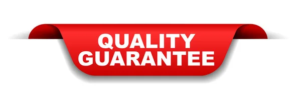 Vetor Vermelho Banner Garantia Qualidade —  Vetores de Stock
