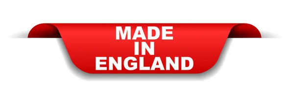 Bandeira Vermelha Feita Inglaterra — Vetor de Stock
