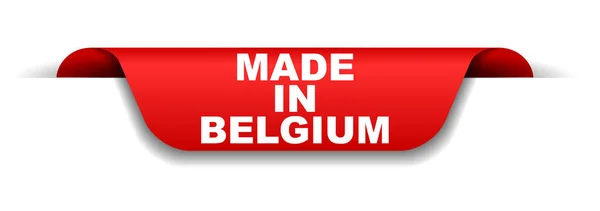 Червоного Прапора Зроблені Бельгії — стоковий вектор