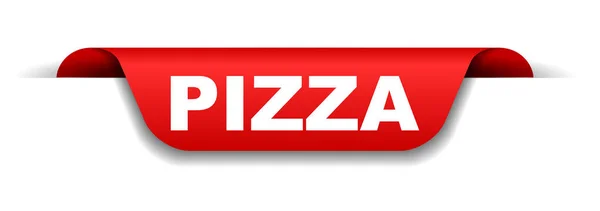 Vektor Červený Nápis Pizza — Stockový vektor