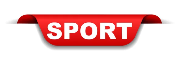 Bannière Rouge Vectoriel Sport — Image vectorielle