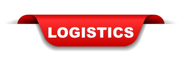 Vektor Rotes Banner Logistik — Stockvektor