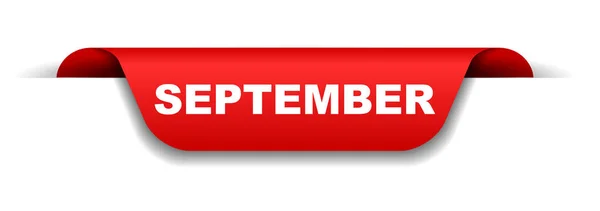 Vector Rode Banner September — Stockvector