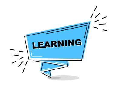 Mavi düz çizgi afiş öğrenme