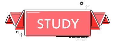 Kırmızı düz hattı afiş çalışması