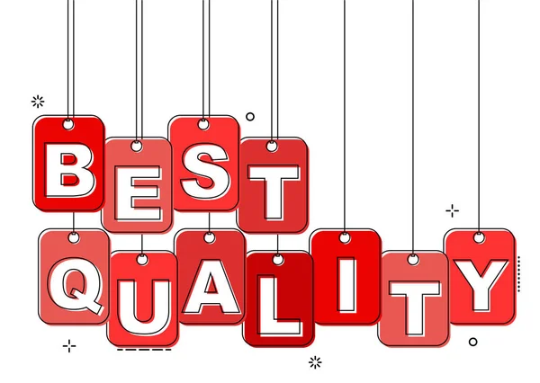 Piros lapos vonal tag legjobb minőségű — Stock Vector