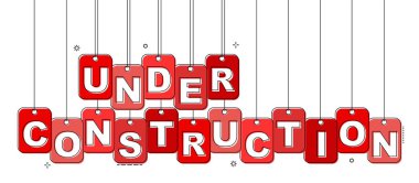 Kırmızı düz çizgi etiketi yapım aşamasında