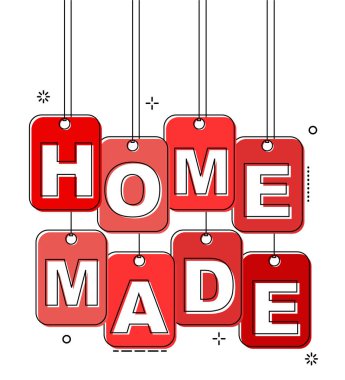 Kırmızı düz çizgi tag home Made