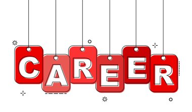 Kırmızı düz çizgi etiketi kariyer