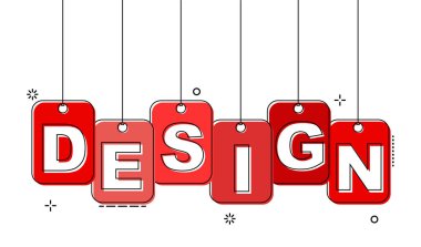 Kırmızı düz çizgi Etiket design