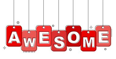 Kırmızı düz çizgi etiketi harika