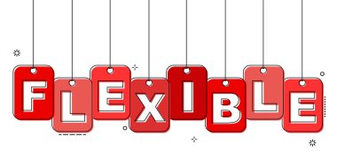 Kırmızı düz çizgi tag esnek