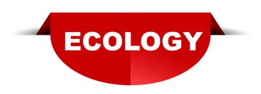 Kırmızı vektör yuvarlak afiş ekoloji