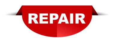 Kırmızı vektör yuvarlak afiş onarım