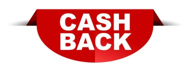 Kırmızı vektör yuvarlak afiş nakit geri