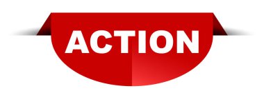 Kırmızı vektör yuvarlak afiş eylem