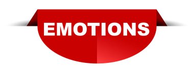 Kırmızı vektör yuvarlak afiş duygular