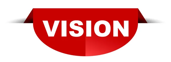 Röd vektor runda banner vision — Stock vektor