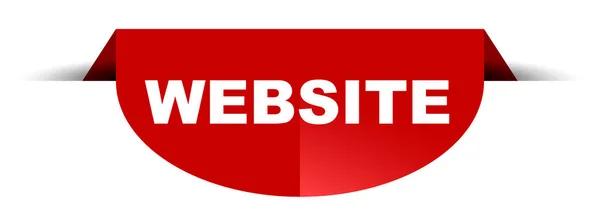 Vector rojo redondo banner sitio web — Vector de stock
