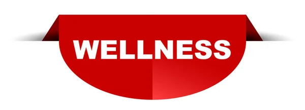 Roter Vektor rundes Banner Wellness — Stockvektor