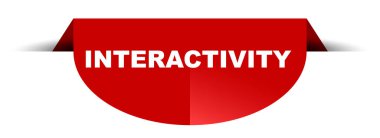 Kırmızı vektör yuvarlak afiş etkileşim