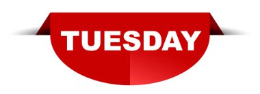 Kırmızı vektör yuvarlak afiş Salı