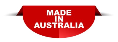 Kırmızı vektör yuvarlak Avustralya'da yapılan afiş