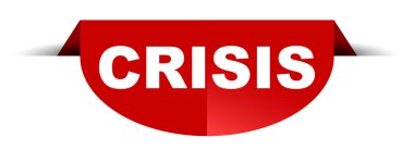 Kırmızı vektör yuvarlak afiş krizi