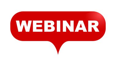 Kırmızı vektör kabarcık afiş webinar