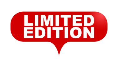 Kırmızı vektör kabarcık afiş limited edition
